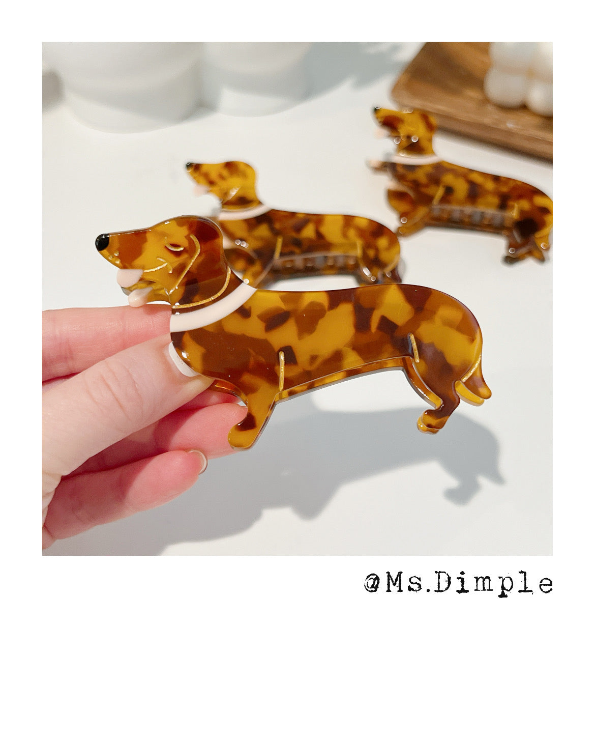 Cute Small Dachshund Dog Lover Hair Claw Clip