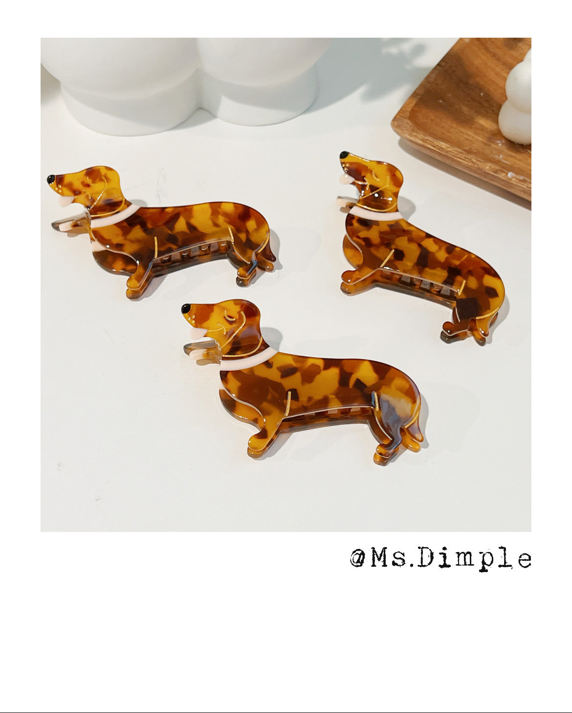 Cute Small Dachshund Dog Lover Hair Claw Clip