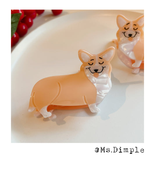 Cute Corgi Hair Claw Clip