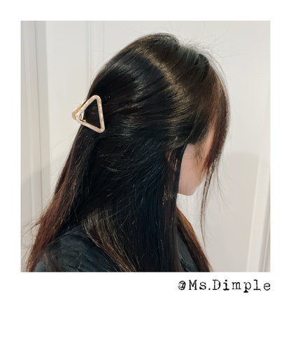 Small Metal Triangle Hair Claw Clip