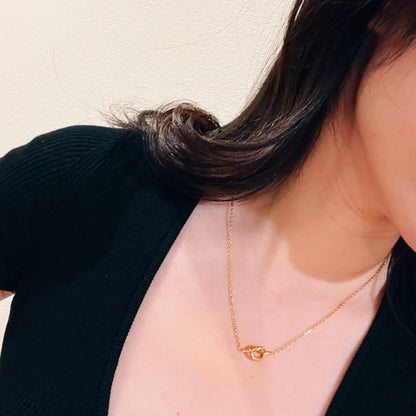 18k Gold Plated Unique Timeless CuteKnot Necklace