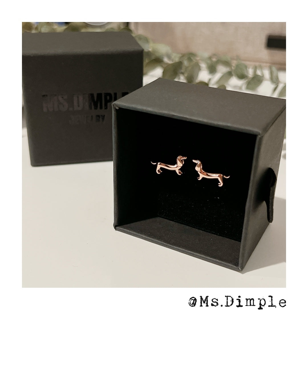 S925 Unique Dachshund Lover Studs Earrings