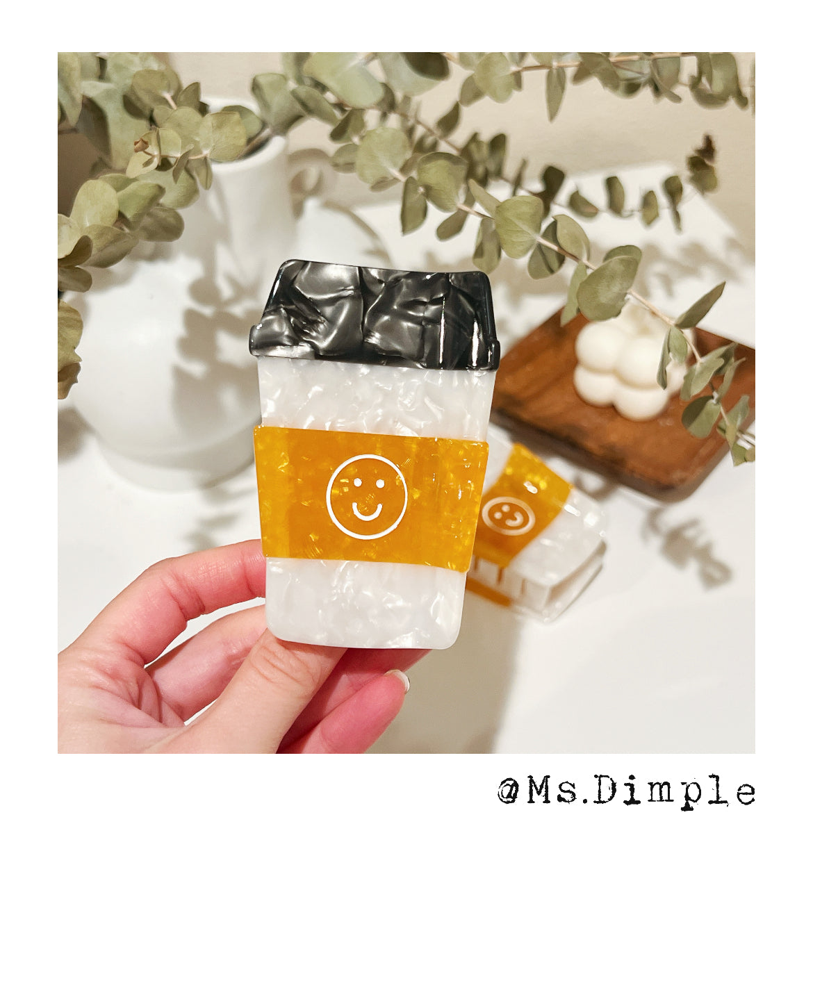 Cute Coffee Lover Hair Claw Clip
