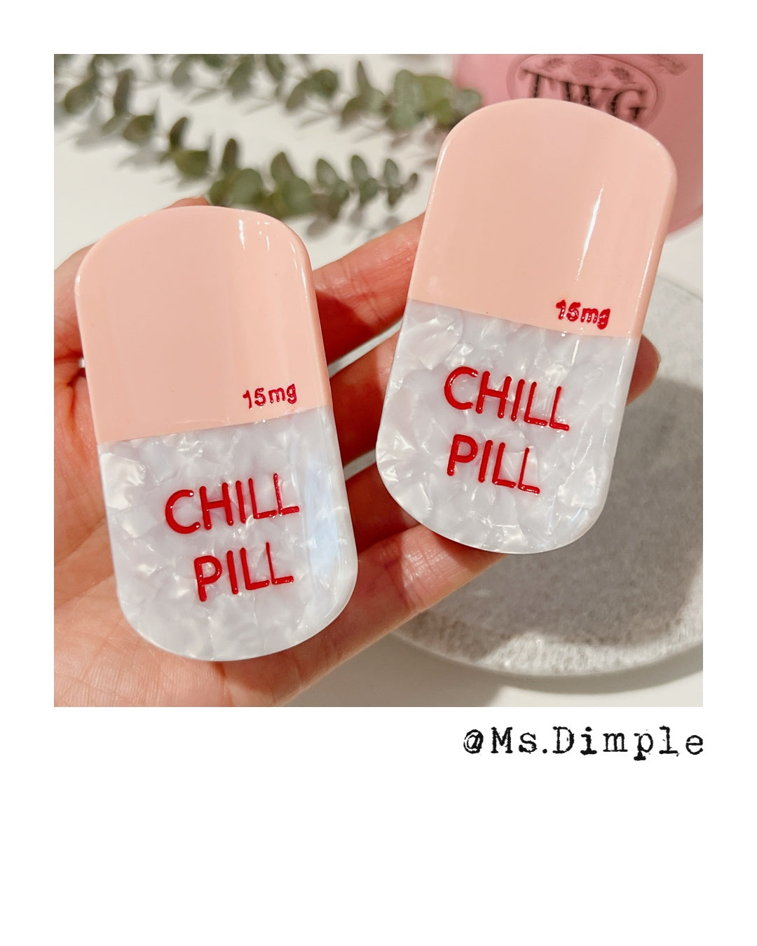Funny Chill Pill Hair Claw Clip