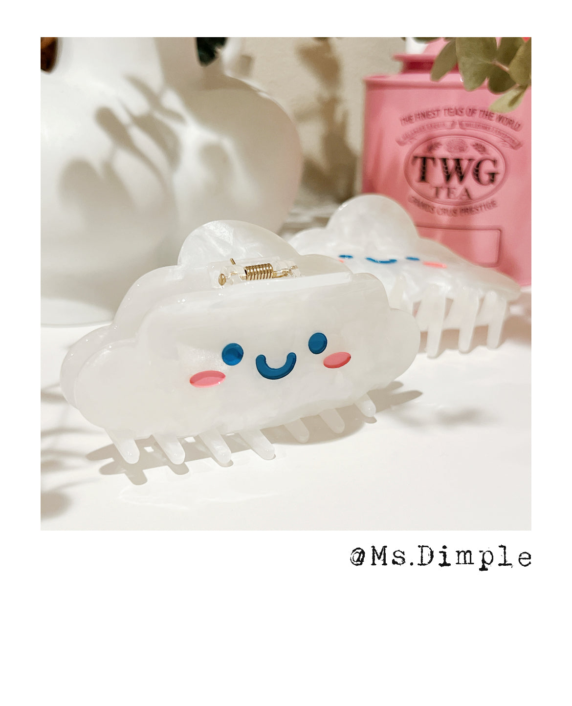 Smiley Cloud Hair Claw Clips