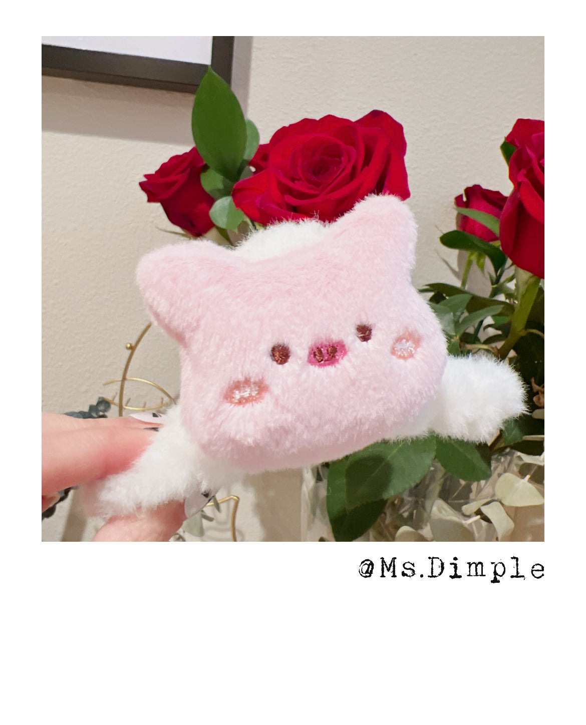 Fluffy Pinky Piggy Hair Claw Clip