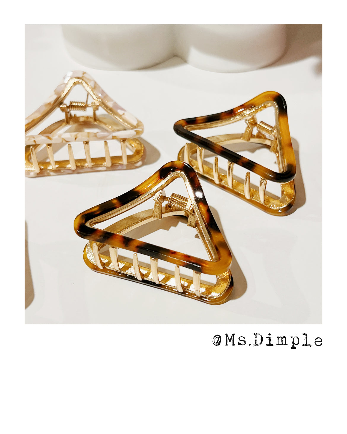 Small Metal Triangle Hair Claw Clip