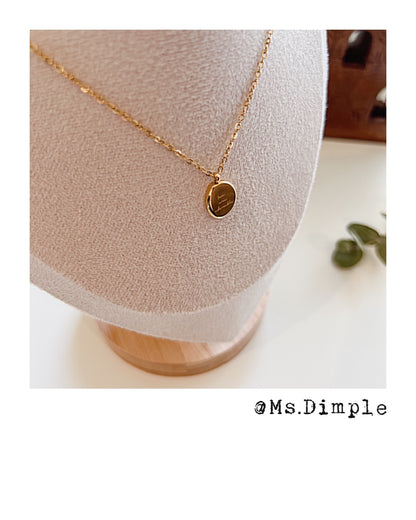 18K Gold Plated Stainless Steel You Are Adorable Character necklace