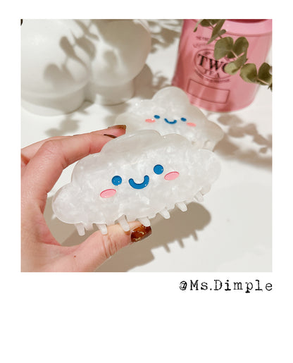 Smiley Cloud Hair Claw Clips