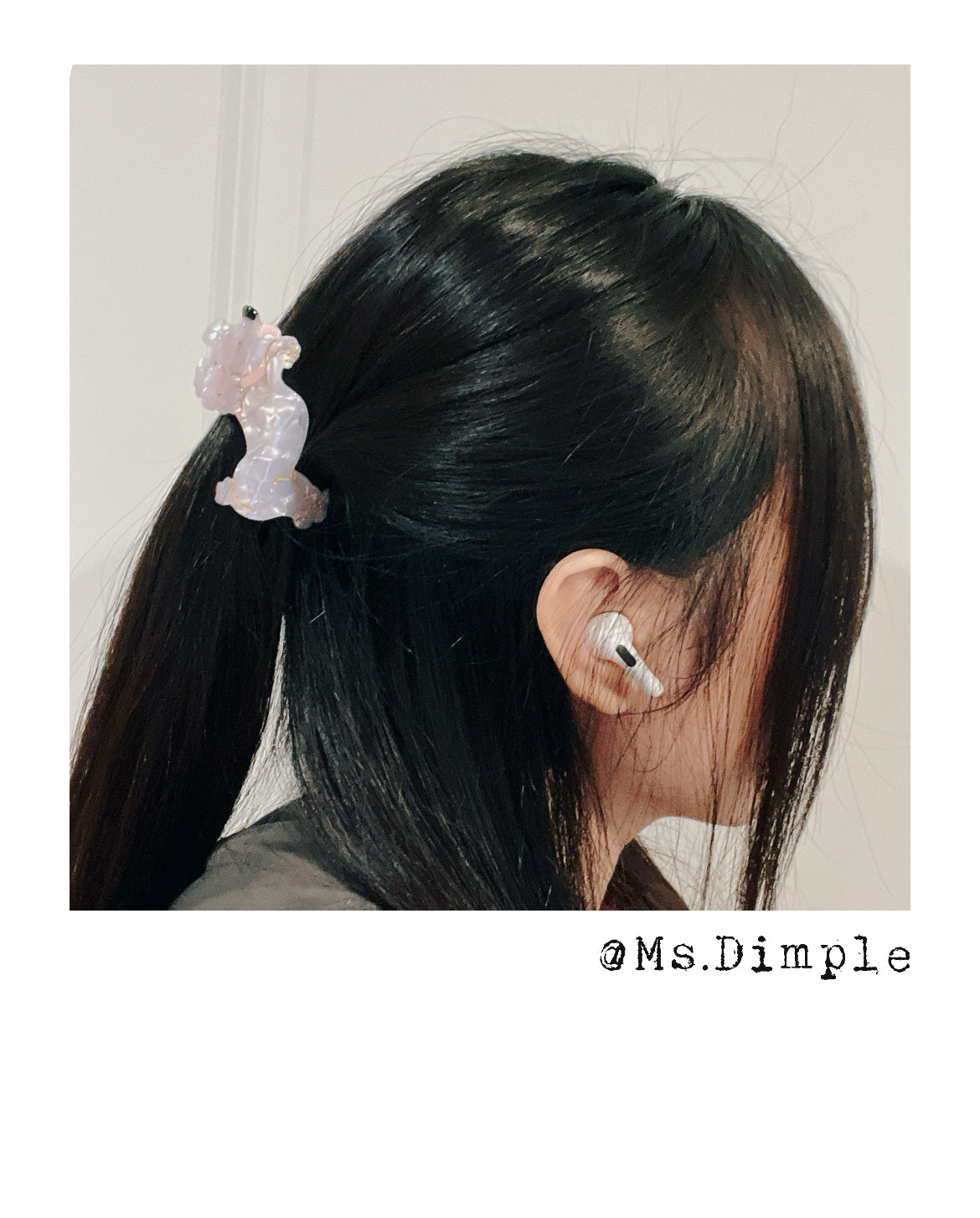 Small Purple Puppy Hair Claw Clip