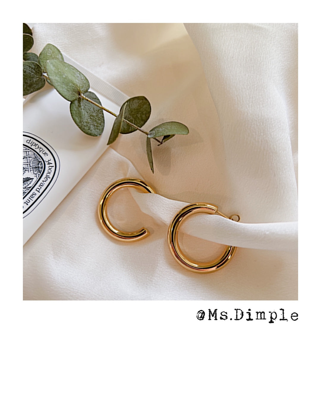 18K Gold Plated Stainless Steel Simple Timeless Classic Hoop Earrings