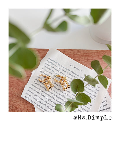 18K Gold Plated Double Link Earrings