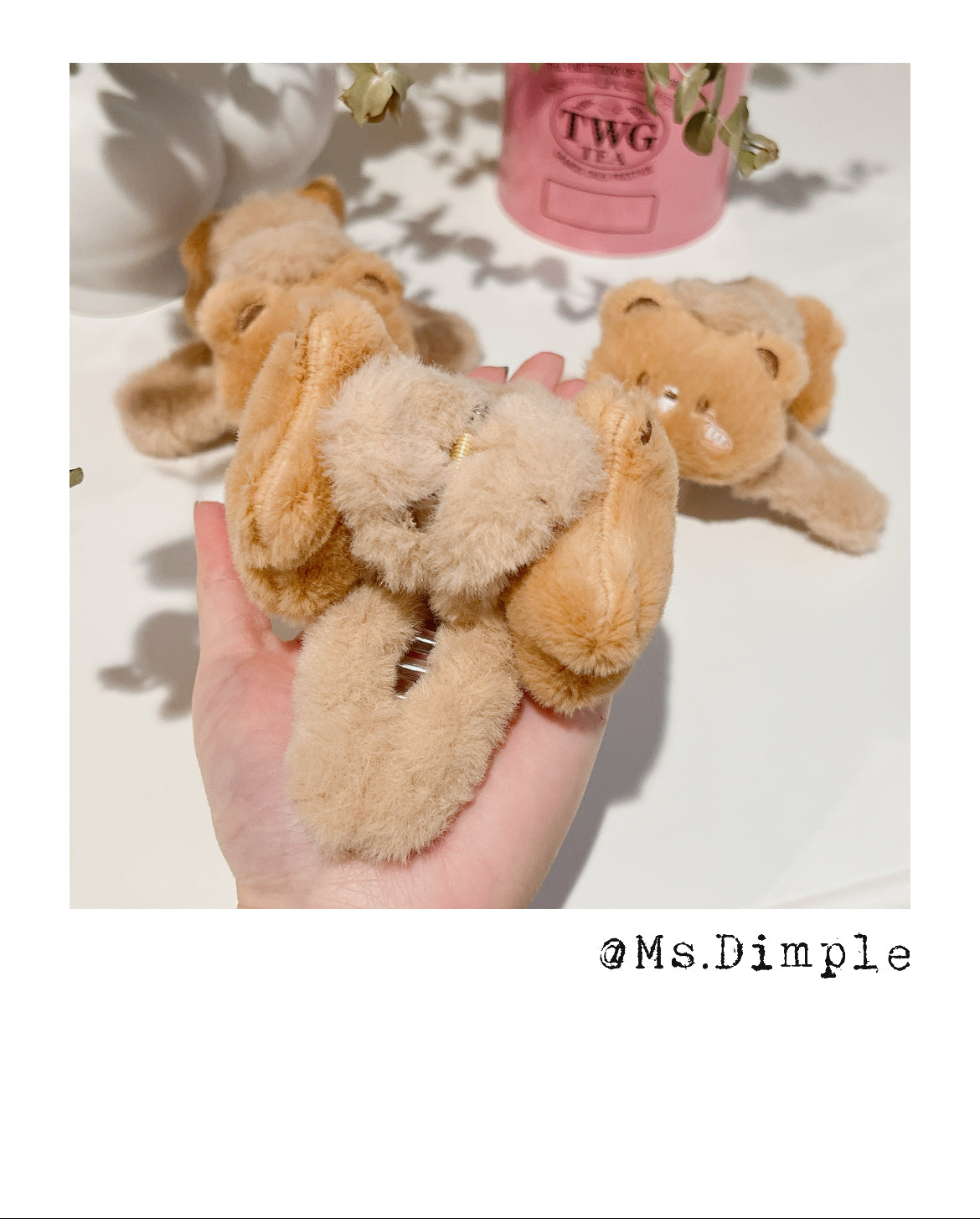 Fluffy Cute Brown Bear Hair Claw Clip