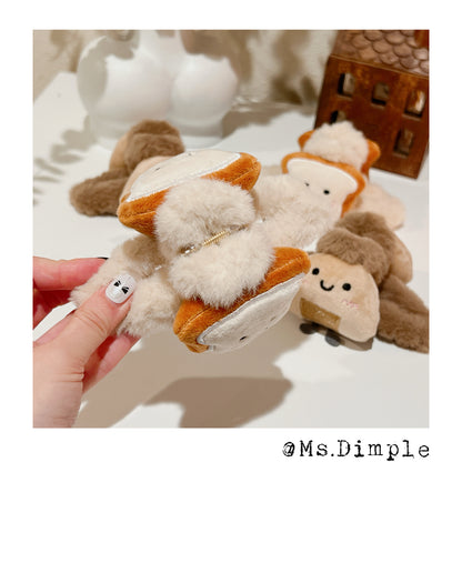 Fluffy Toast And Onigiri Hair Claw Clip