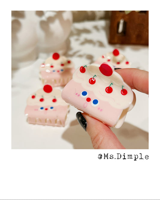 Cute Pinky Mini Cake Hair Claw Clip