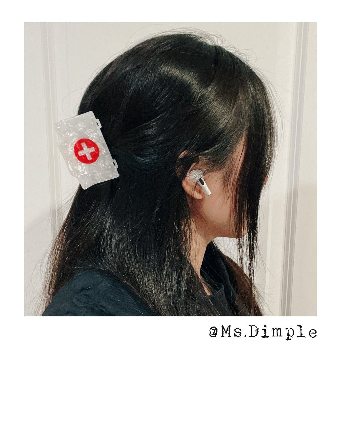 Red Cross Nurse Hair Claw Clip