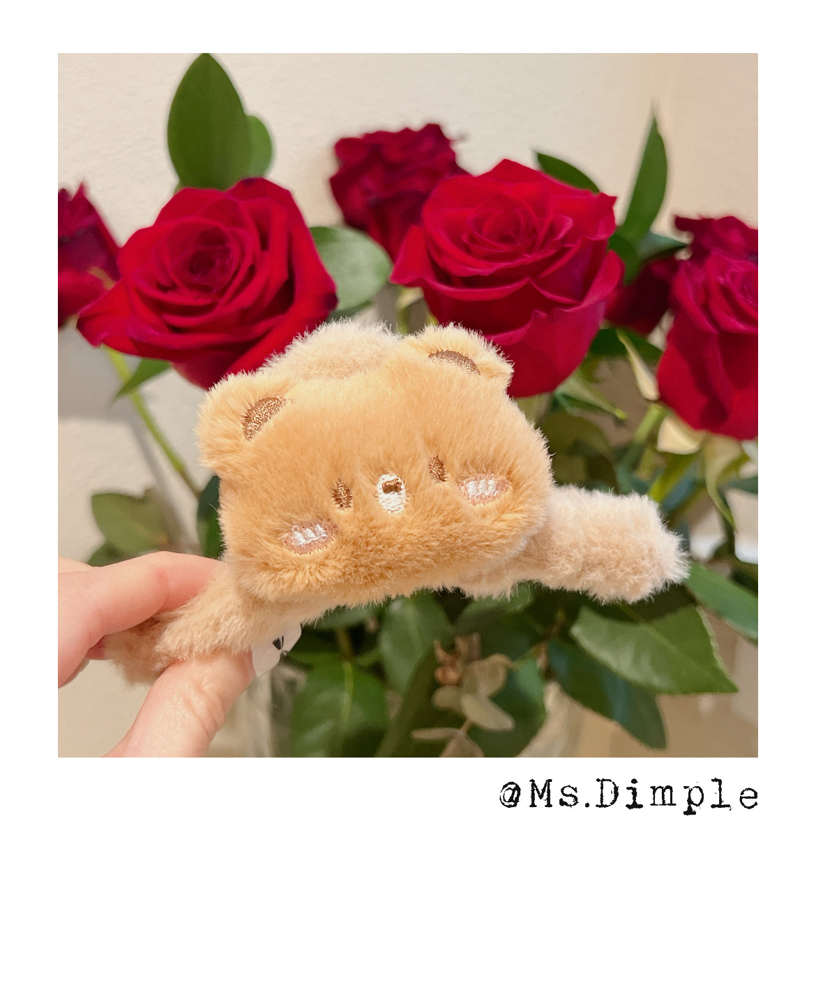 Fluffy Cute Brown Bear Hair Claw Clip