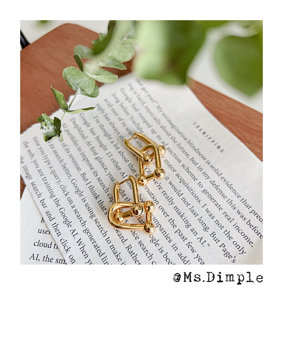 18K Gold Plated Double Link Earrings