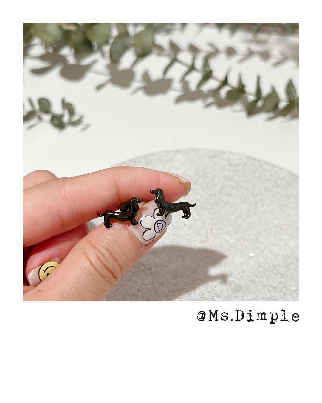 S925 Unique Dachshund Lover Studs Earrings