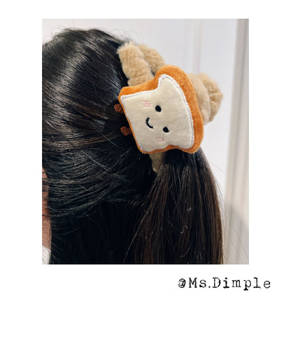 Fluffy Toast And Onigiri Hair Claw Clip