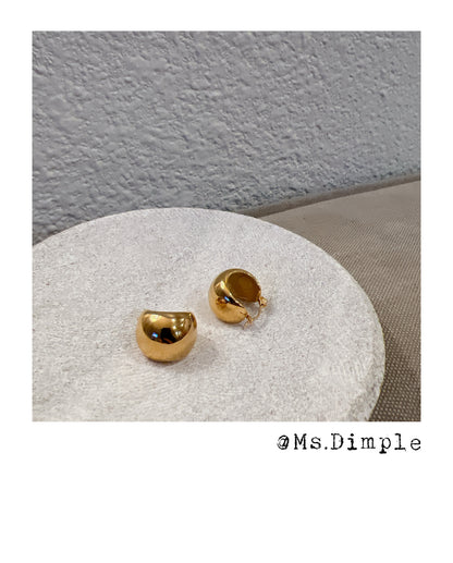 18k Gold Plated Gold Ball Earrings