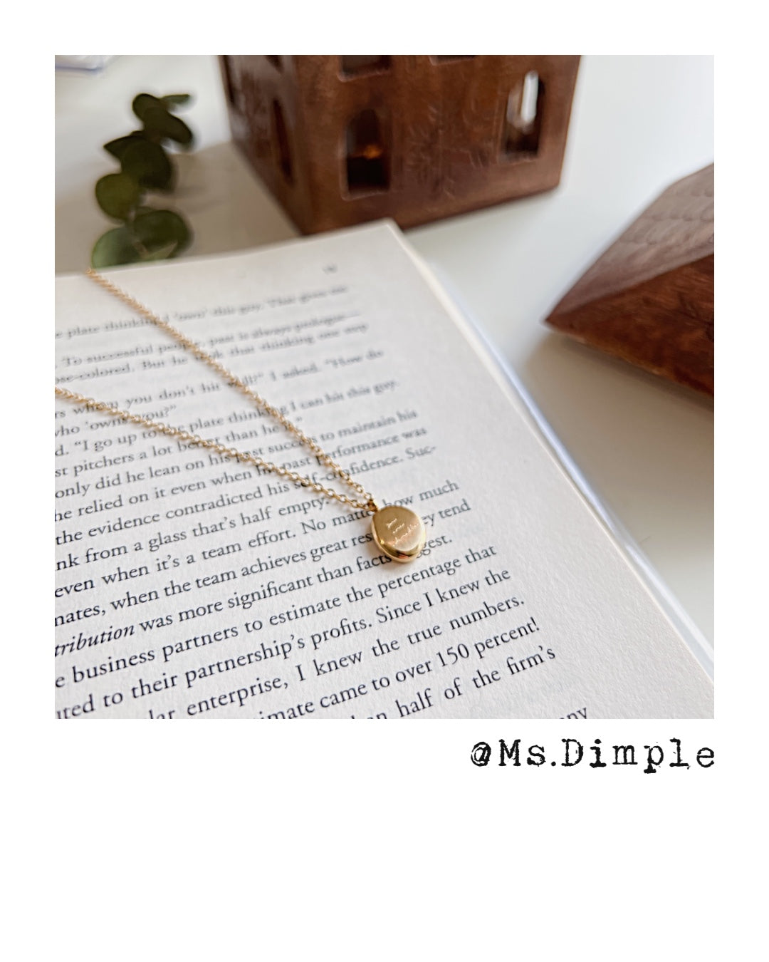 18K Gold Plated Stainless Steel You Are Adorable Character necklace