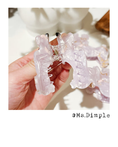 Small Purple Puppy Hair Claw Clip