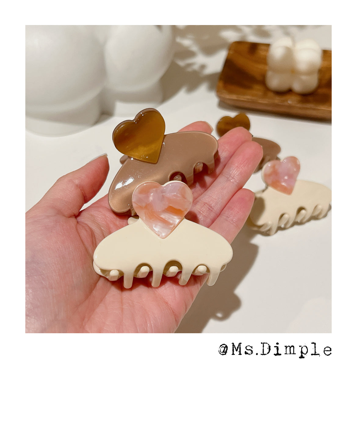 Mini Heart Hear Claw Clip