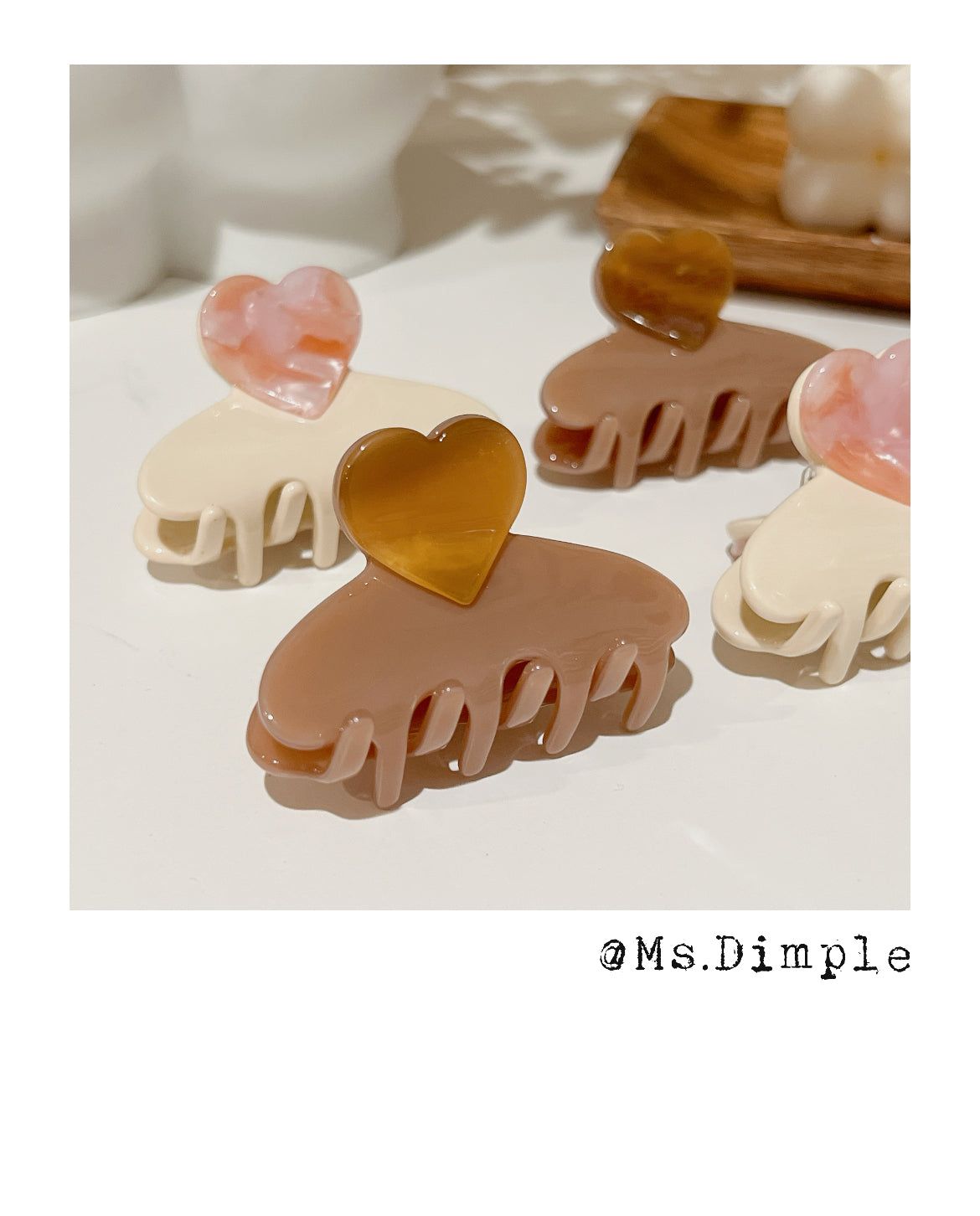 Mini Heart Hear Claw Clip