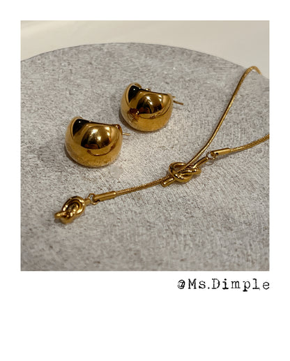 18k Gold Plated Gold Ball Earrings