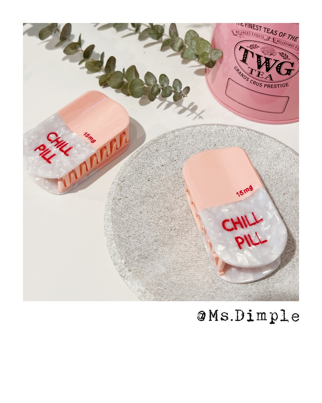 Funny Chill Pill Hair Claw Clip