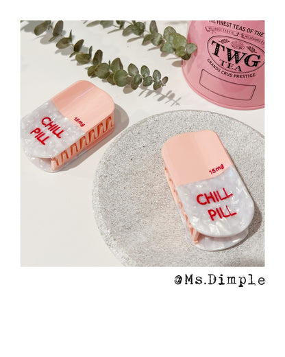 Funny Chill Pill Hair Claw Clip