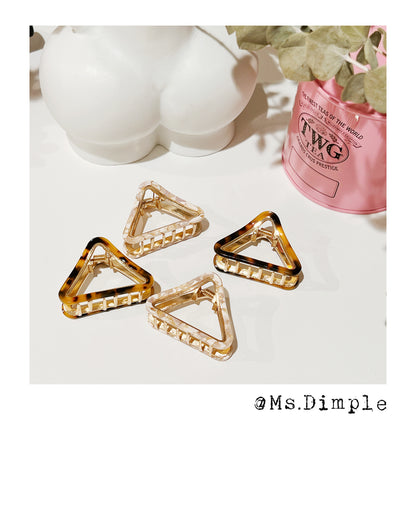 Small Metal Triangle Hair Claw Clip